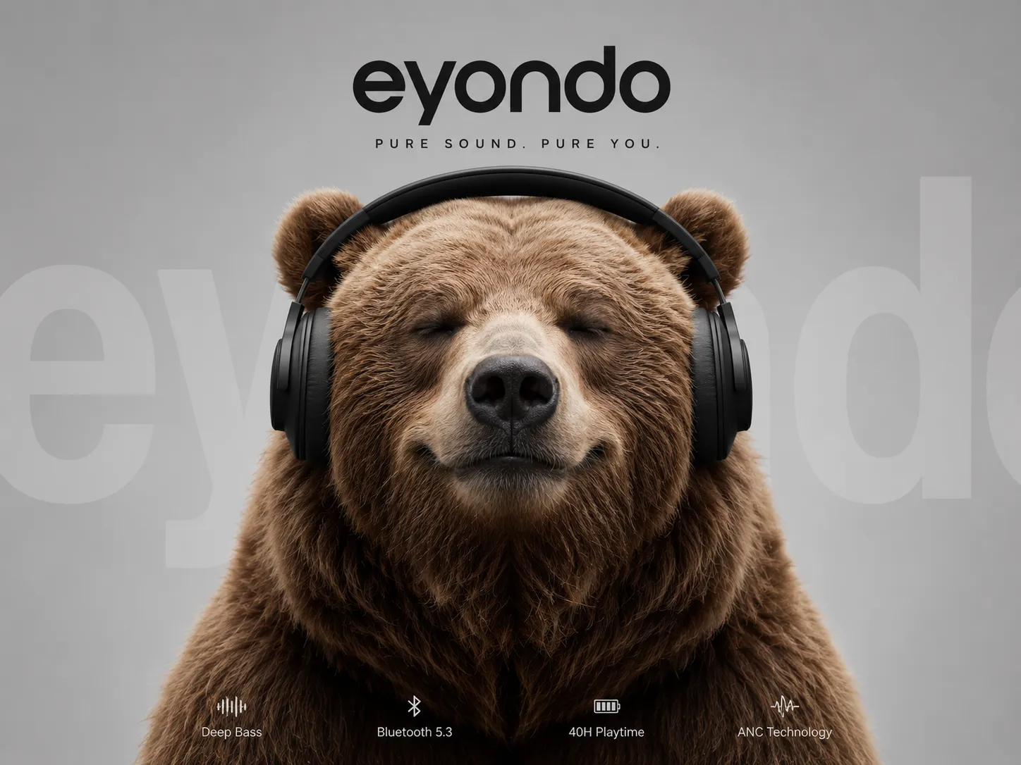 Headphones ad with a crisp tagline and readable spec callouts, generated with GPT Image 2